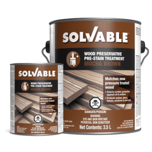 Produit de préservation du bois brun moka